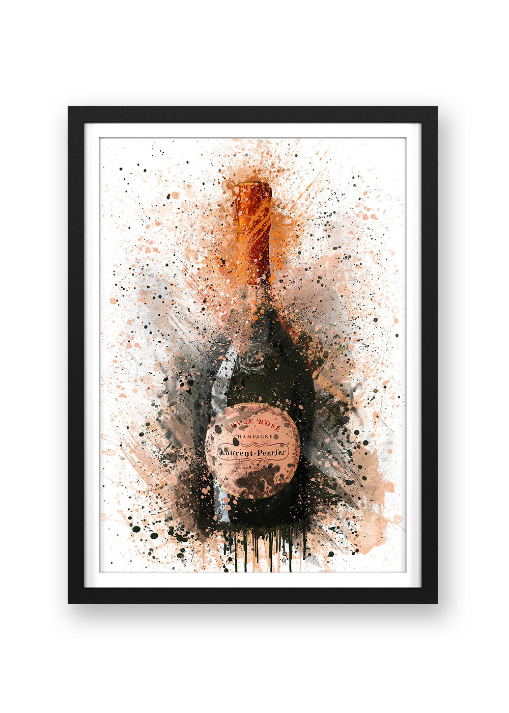 LAURENT PERRIER ROSÉ CHAMPAGNE PRINT - 'LP'