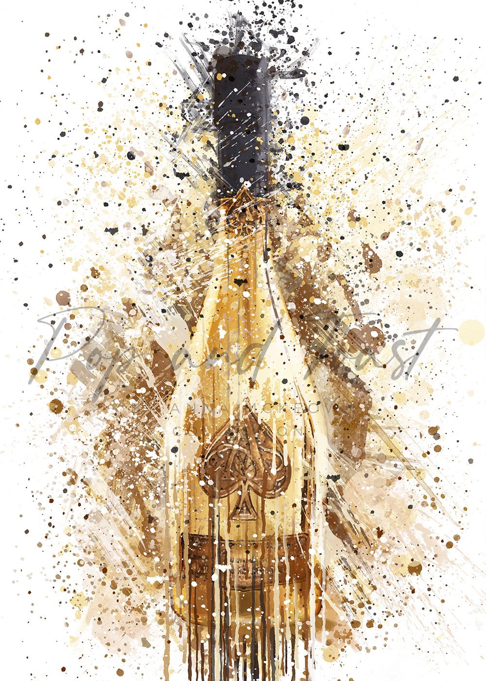 ACE OF SPADES CHAMPAGNE PRINT