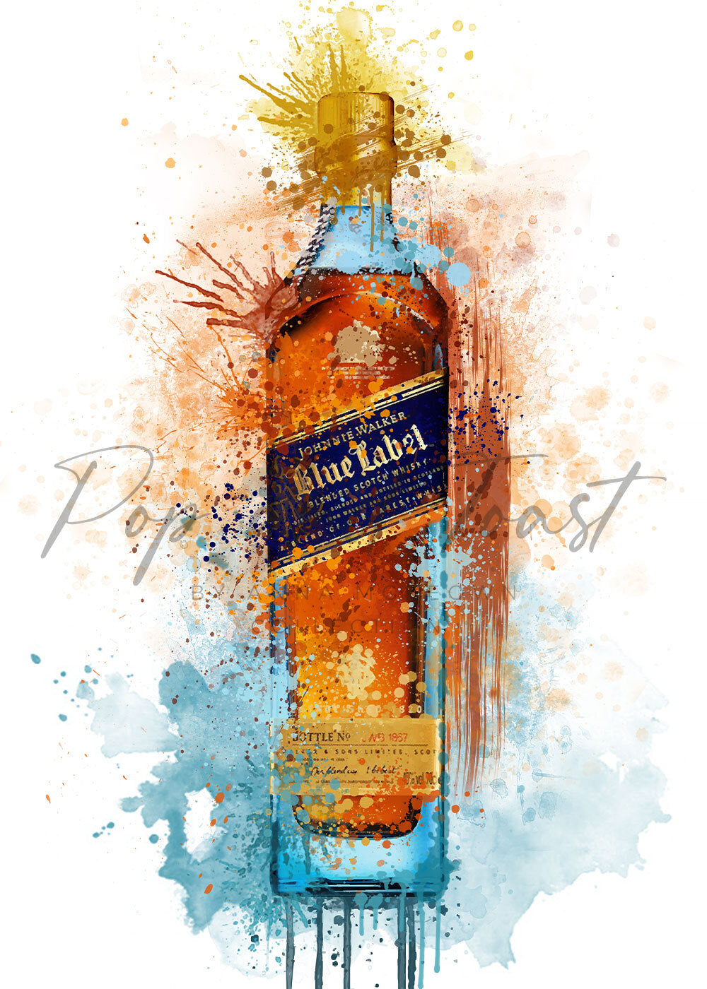 JOHNNIE WALKER BLUE LABEL WHISKEY PRINT - 'JOHNNIE BE GOOD'