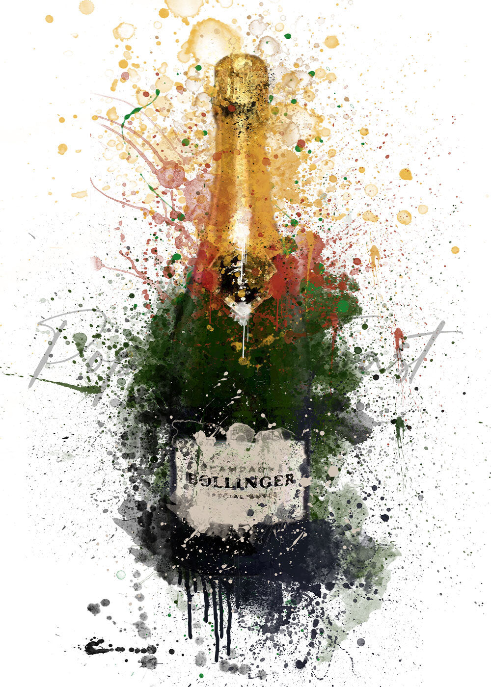 BOLLINGER CHAMPAGNE PRINT - 'BOLLY'