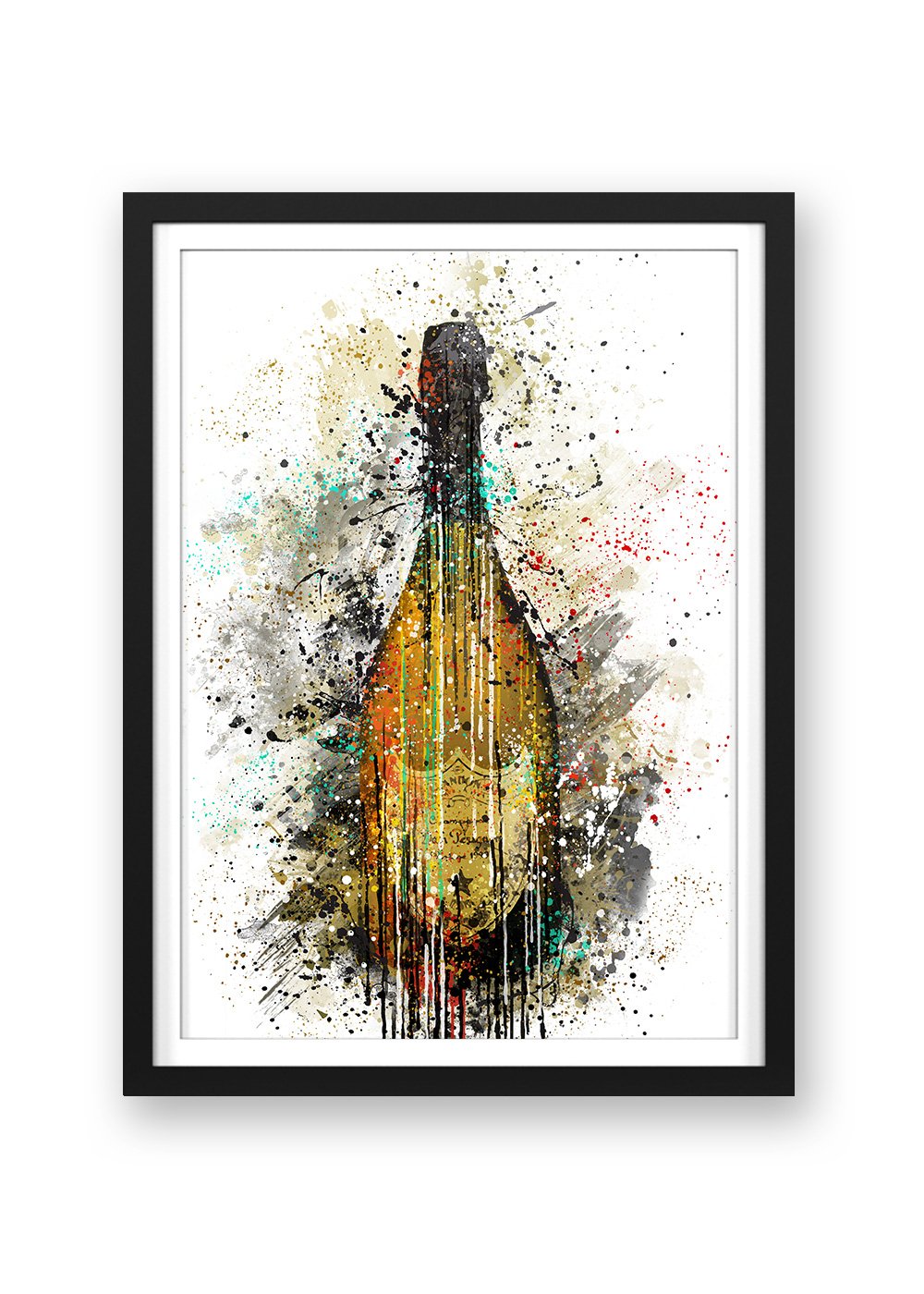 DOM PERIGNON CHAMPAGNE PRINT, 'Dom Rain'