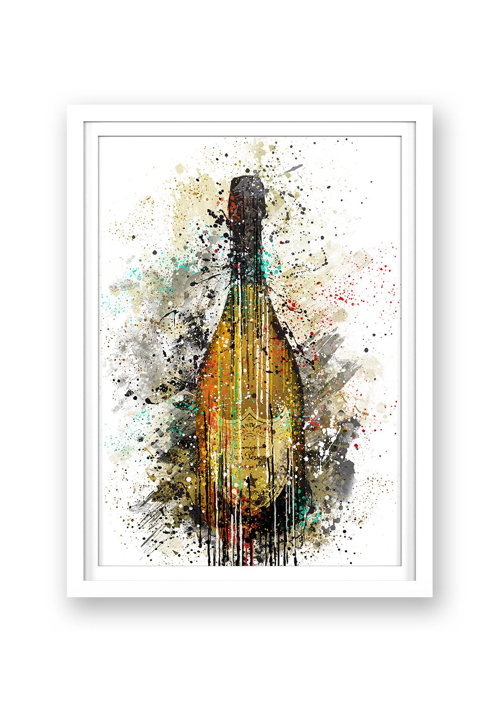 DOM PERIGNON CHAMPAGNE PRINT, 'Dom Rain'