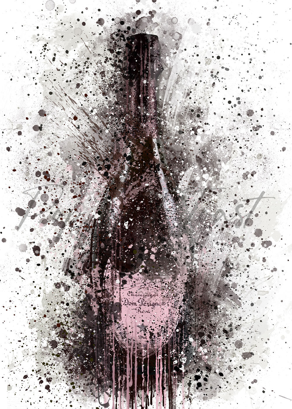 DOM PERIGNON CHAMPAGNE ROSÈ PRINT - 'PINK RHYTHM'