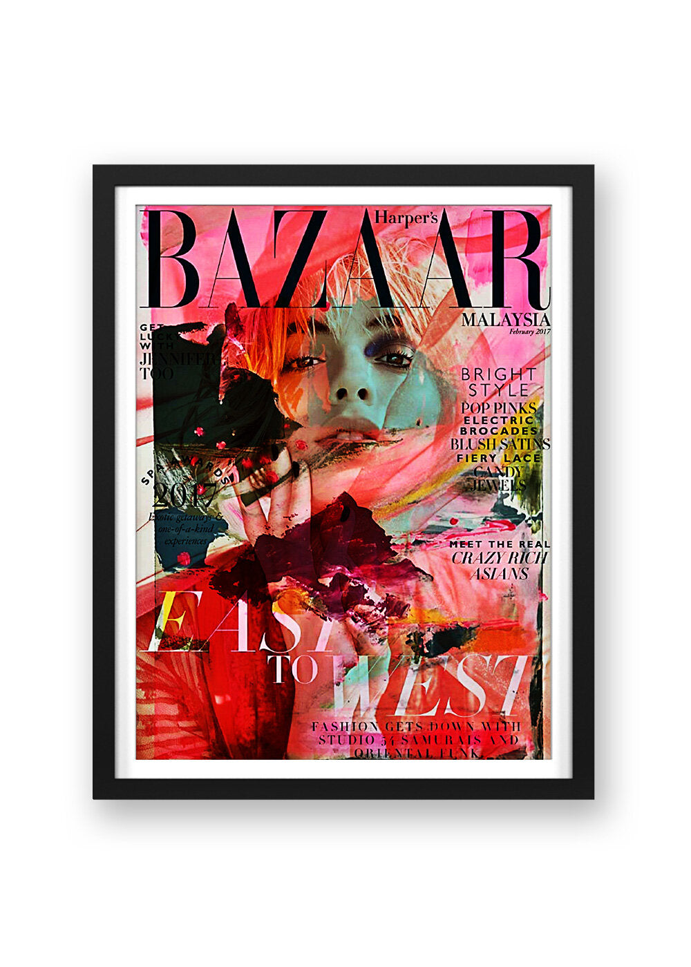 HARPERS BAZAAR PRINT - 'CATWALK PINK'