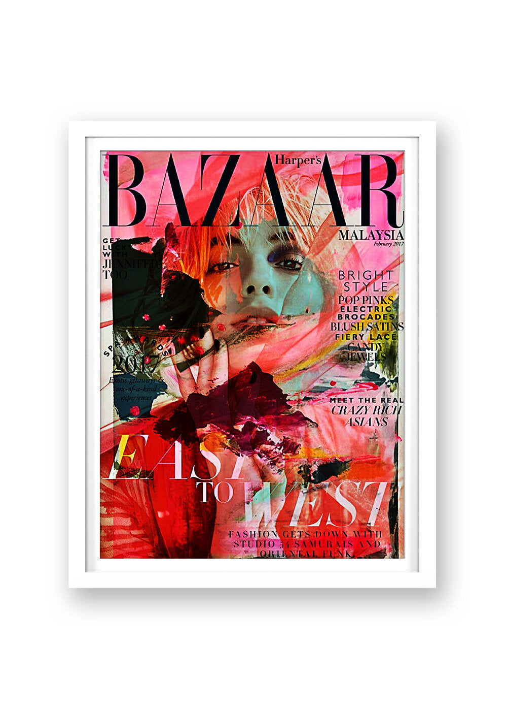 HARPERS BAZAAR PRINT - 'CATWALK PINK'