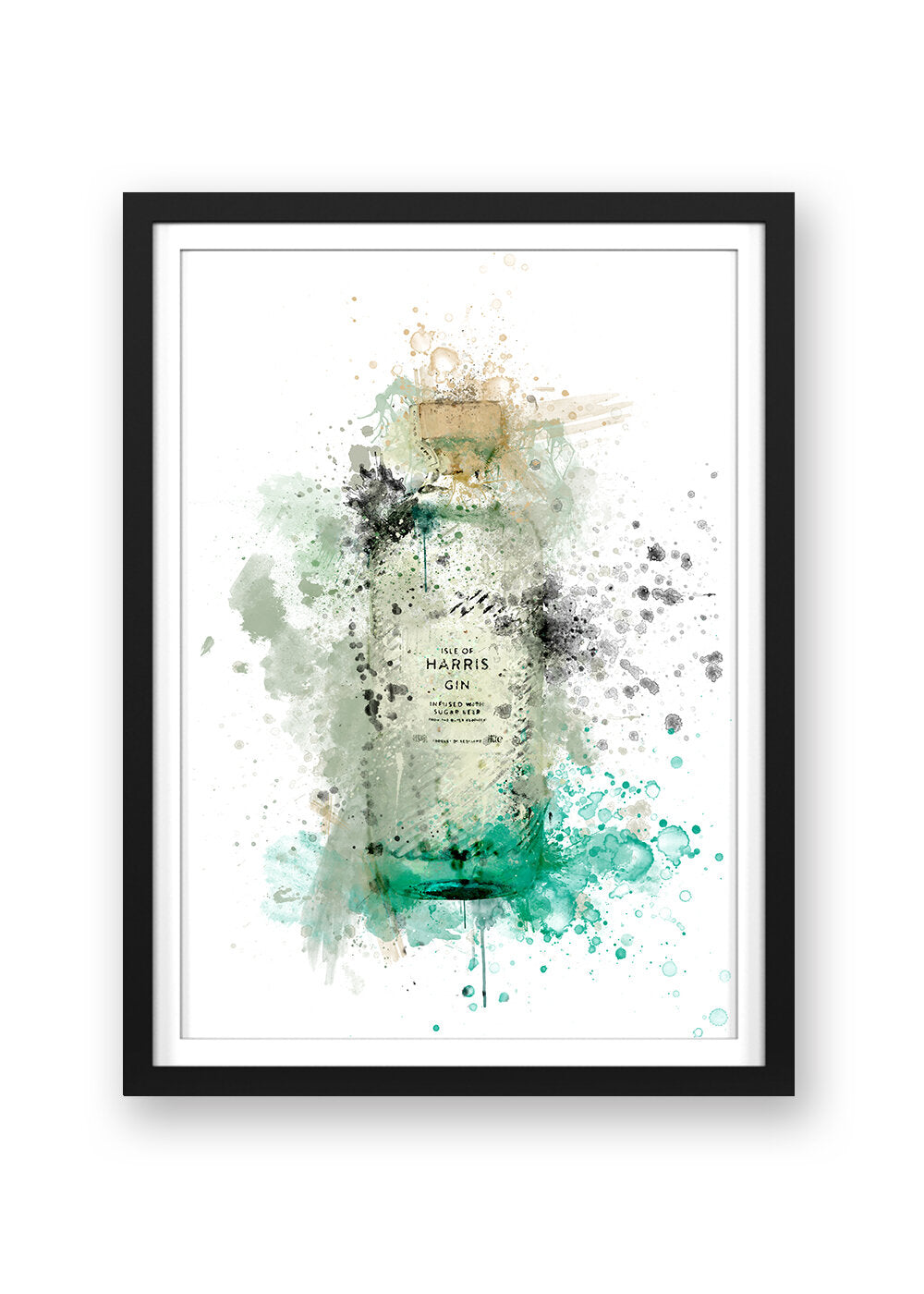 HARRIS GIN PRINT - 'SCOTTISH BLUES'