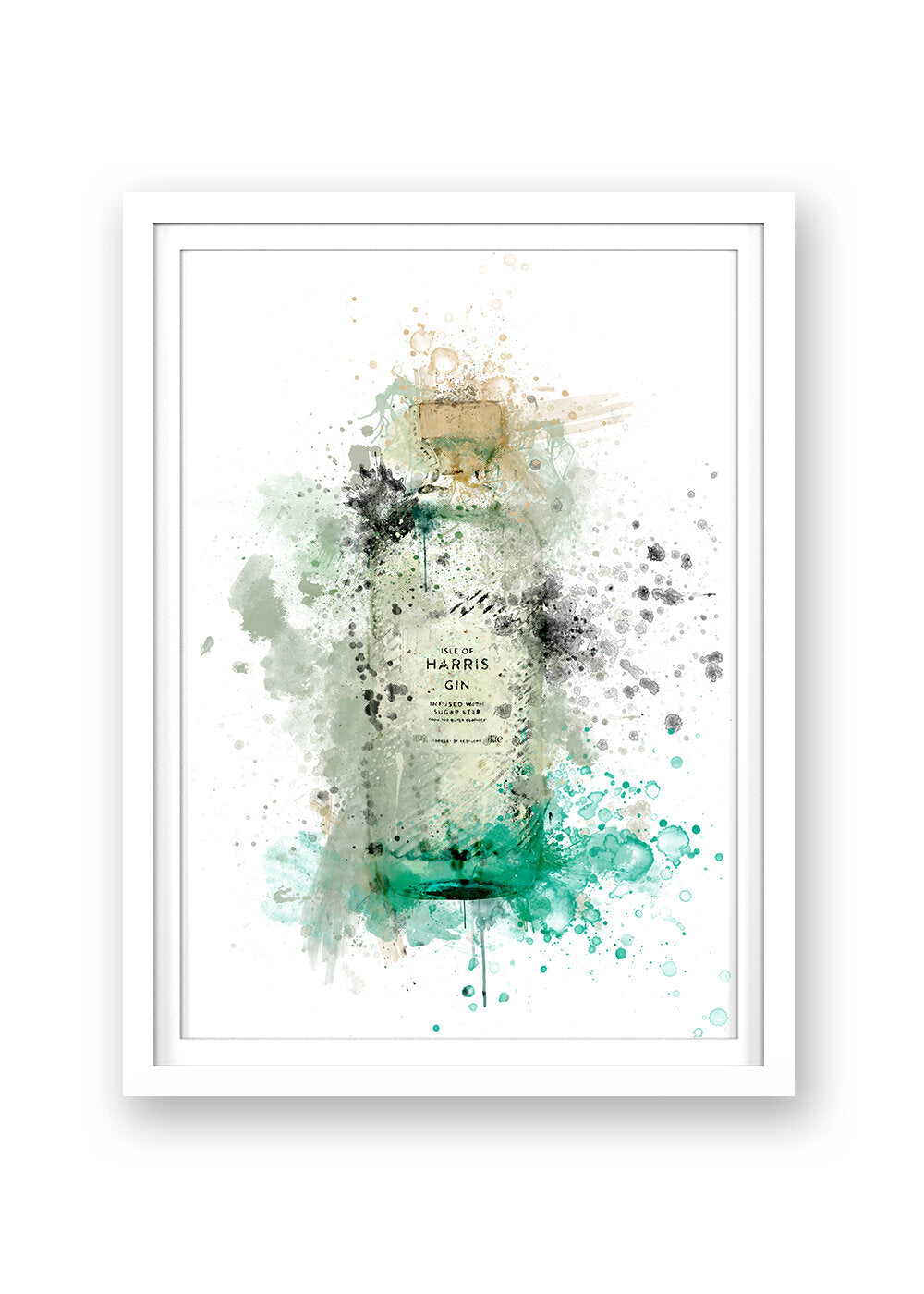 HARRIS GIN PRINT - 'SCOTTISH BLUES'