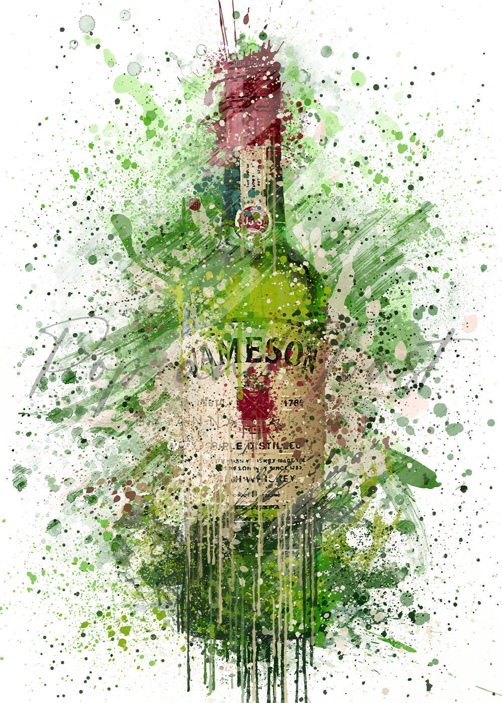 JAMESON IRISH WHISKEY PRINT - 'DEAR OLD IRELAND'