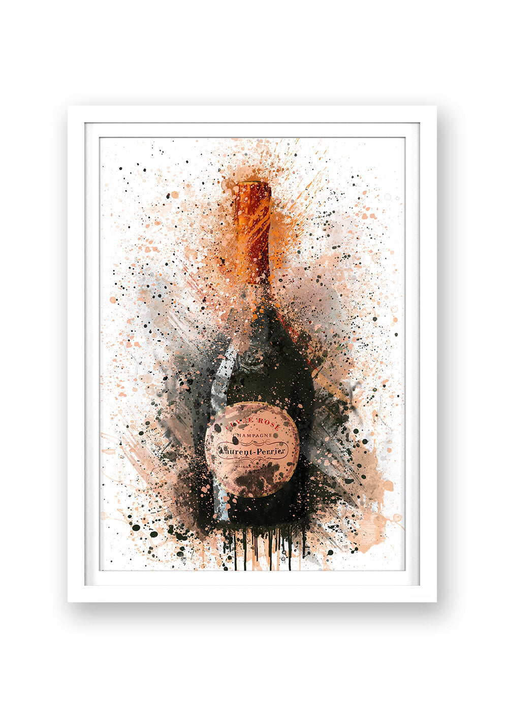 LAURENT PERRIER ROSÉ CHAMPAGNE PRINT - 'LP'