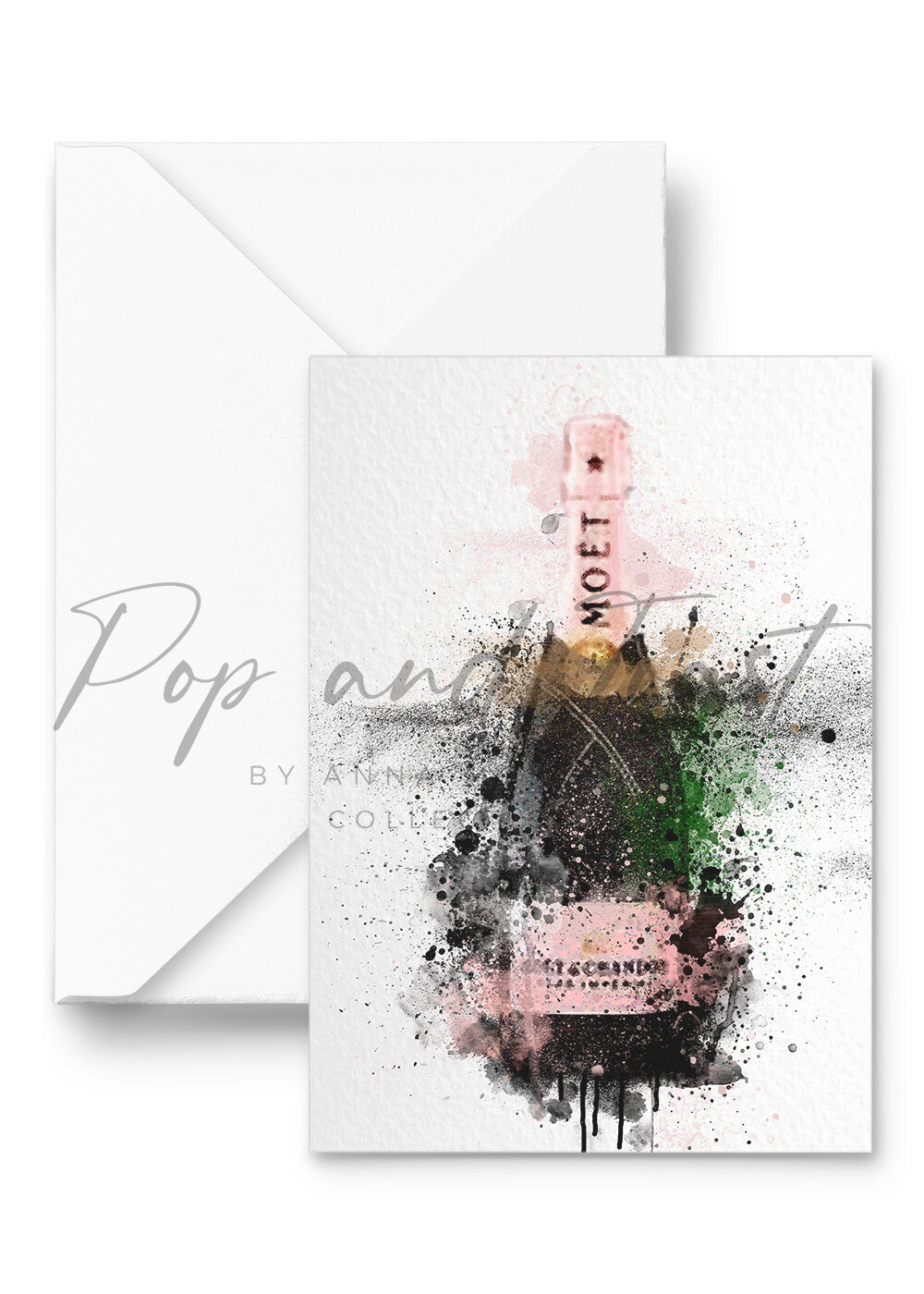 MOËT & CHANDON PINK GREETINGS CARD