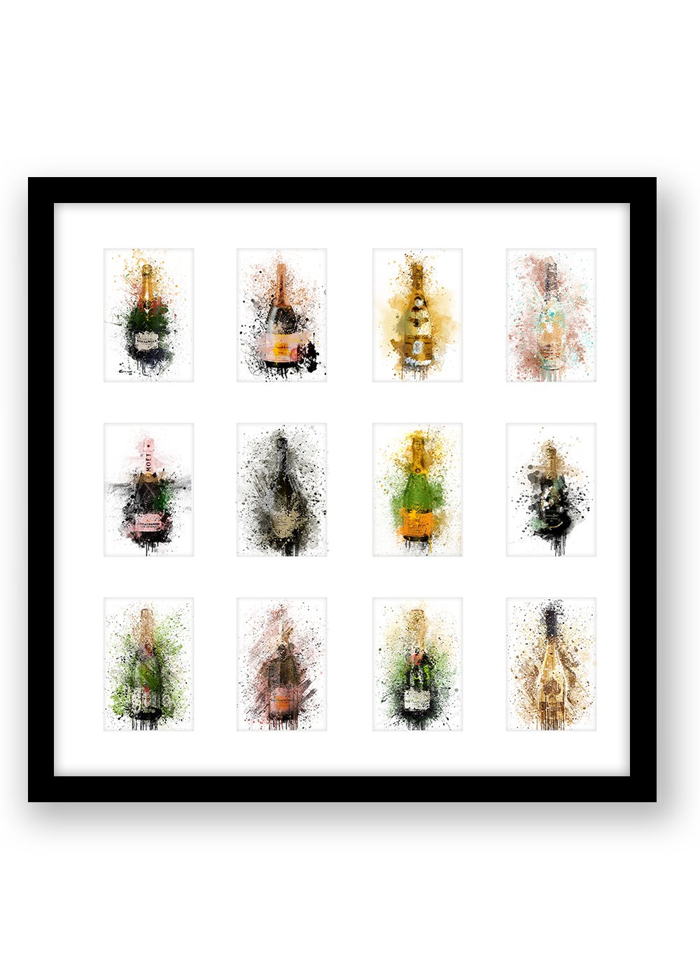 FRAMED POSTCARDS SET OF 12