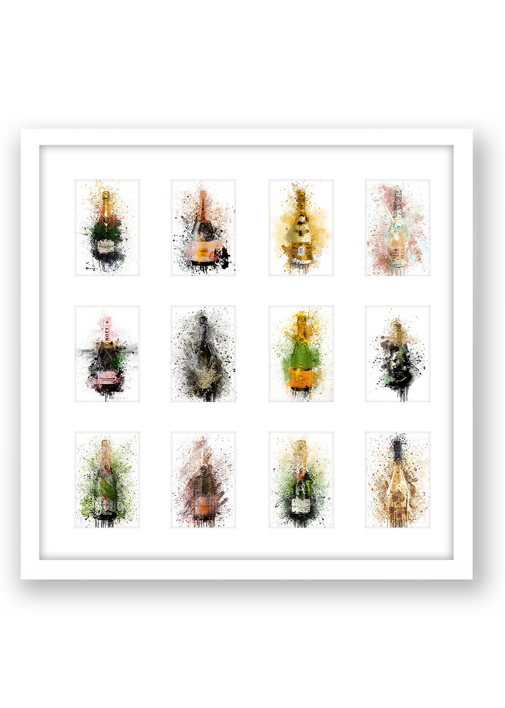 FRAMED POSTCARDS SET OF 12